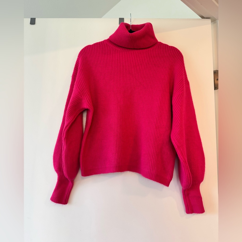 Lumiere Fuchsia Turtleneck Sweater
